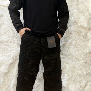 Men's Stealth Black Cargo Pants
